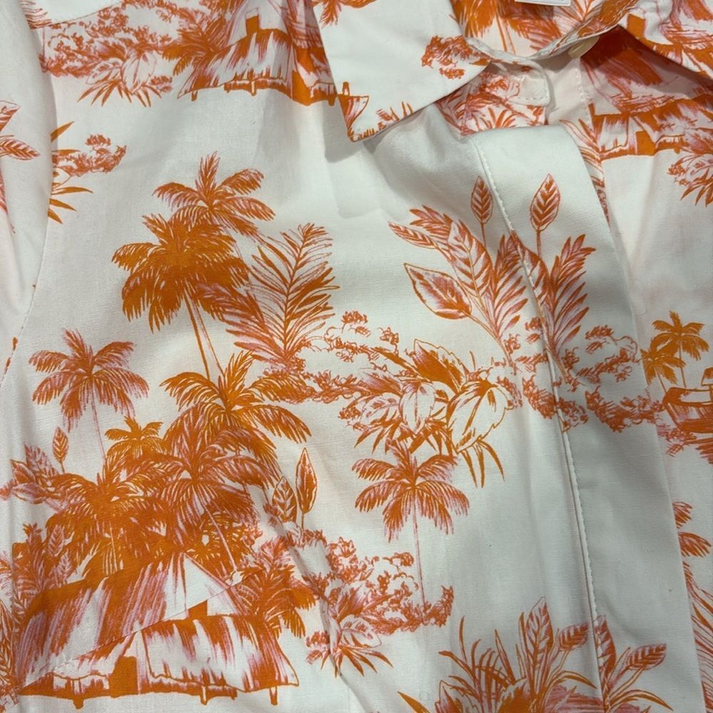 Donna Morgan Short Sleeve Pleated Button Down Midi Dress Size 10 - Picture 13 of 15